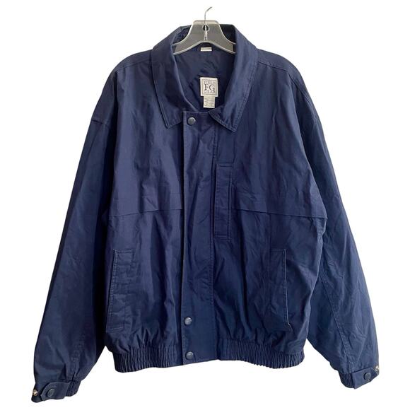 Field Gear FG Jacket Mens Large Blue Vintage 90s Bomber Varsity YKK Zipper - Picture 1 of 11